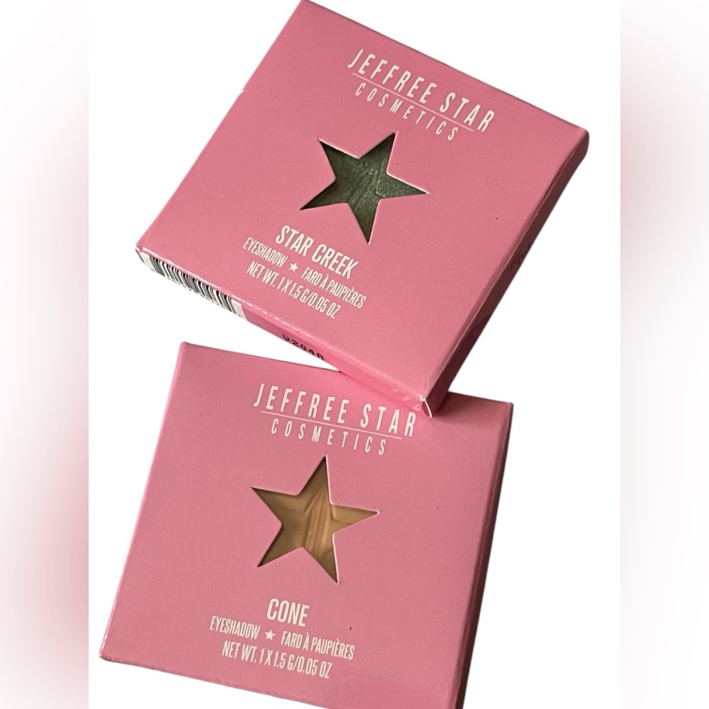 Jeffree Star single eye shadows! NEW IN BOX “Cone” & “Star Greek”🔥